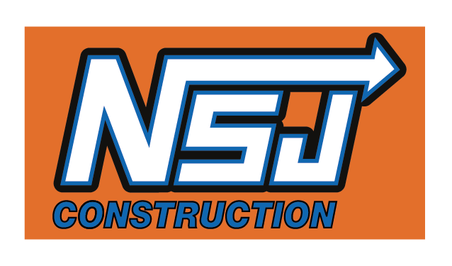 Logo NSJ Construction sur orange